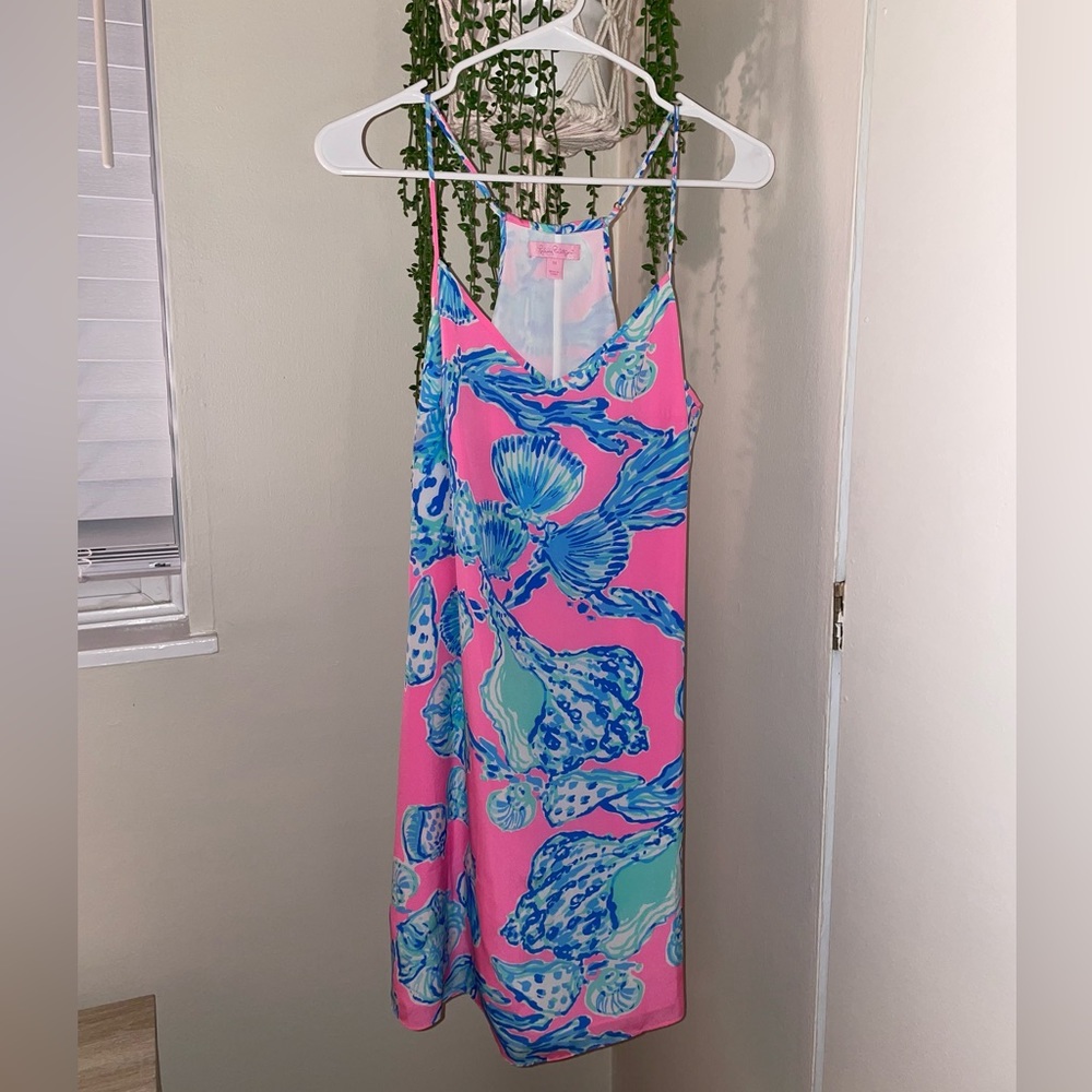 Lilly Pulitzer Silk Dusk Dress in Pink Pout Barefoot Princess